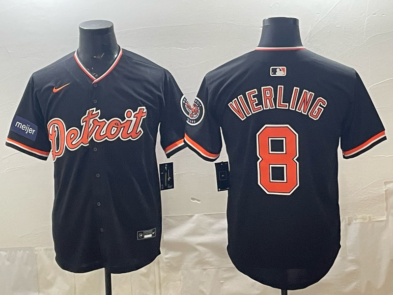 Men Detroit Tigers #8 Vierling black Nike 2026 MLB Jersey 04094->detroit tigers->MLB Jersey